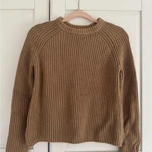 Quince Classic Brown Crew Neck Sweater